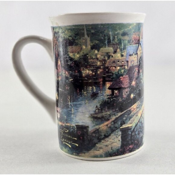 Vtg 1995 Lamplight Village Ceramic Coffee Mug 1995 Artist Thomas Kinkade - Picture 1 of 14